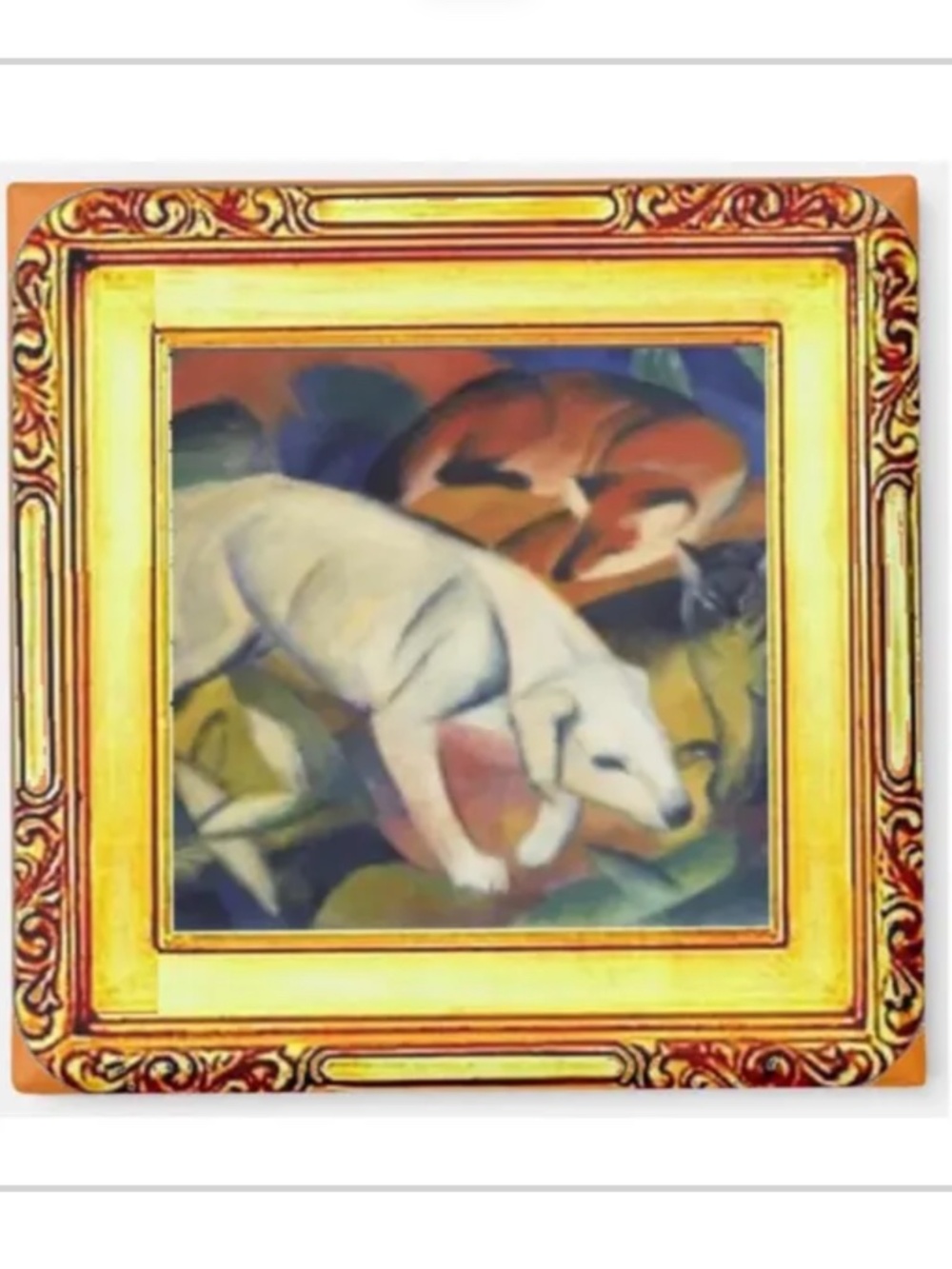 The White Dog - Fine Art by Franz Marc - Mini Masterpiece Magnet